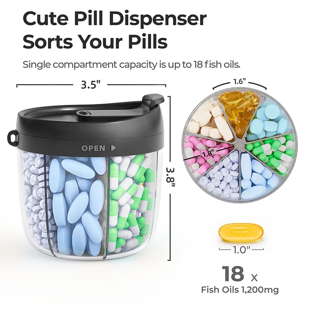 7 Compartment Travel Pill Organizer 10