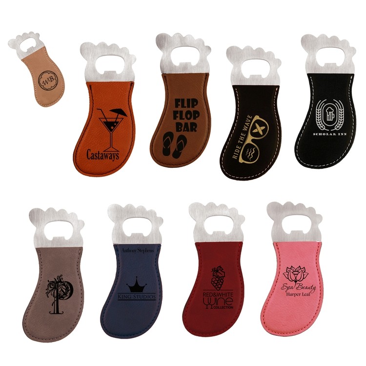 Cute Foot Shape Leatherette Bottle Opener 3
