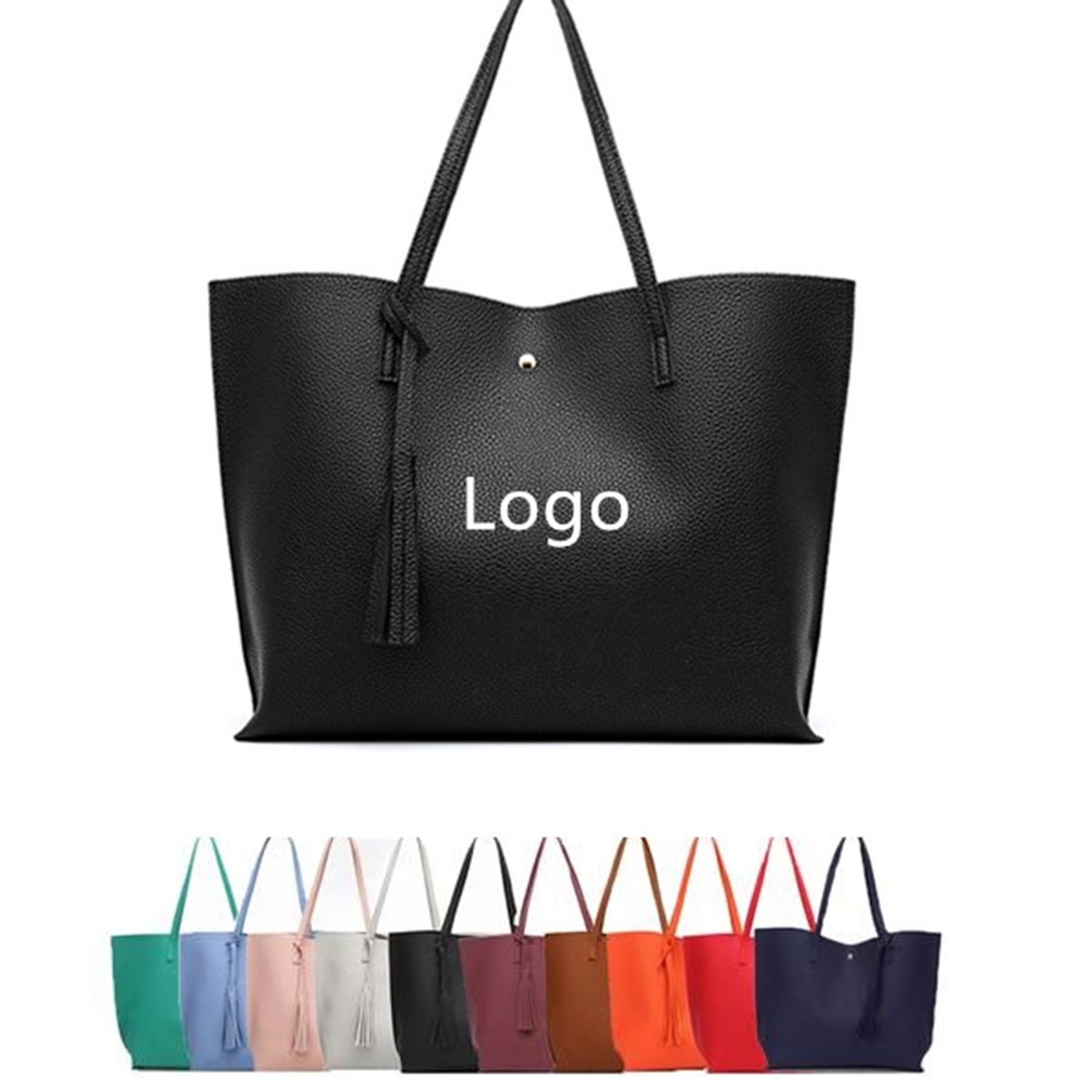 Faux Leather Tote Shoulder Bag
