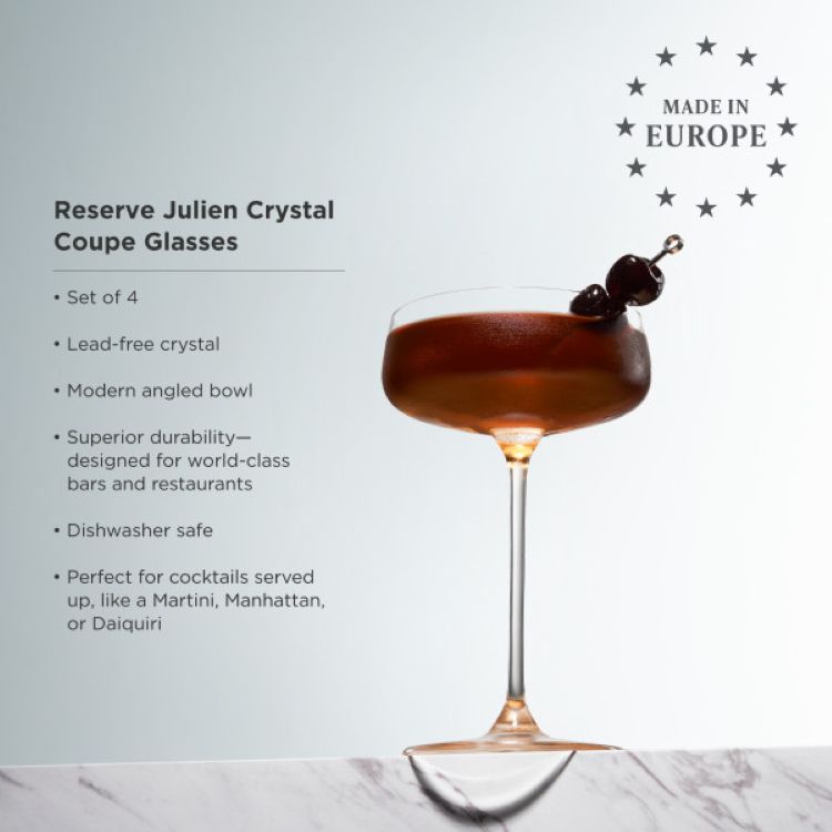 Viski® Reserve Julien Crystal Coupe Glass, set of 4 12