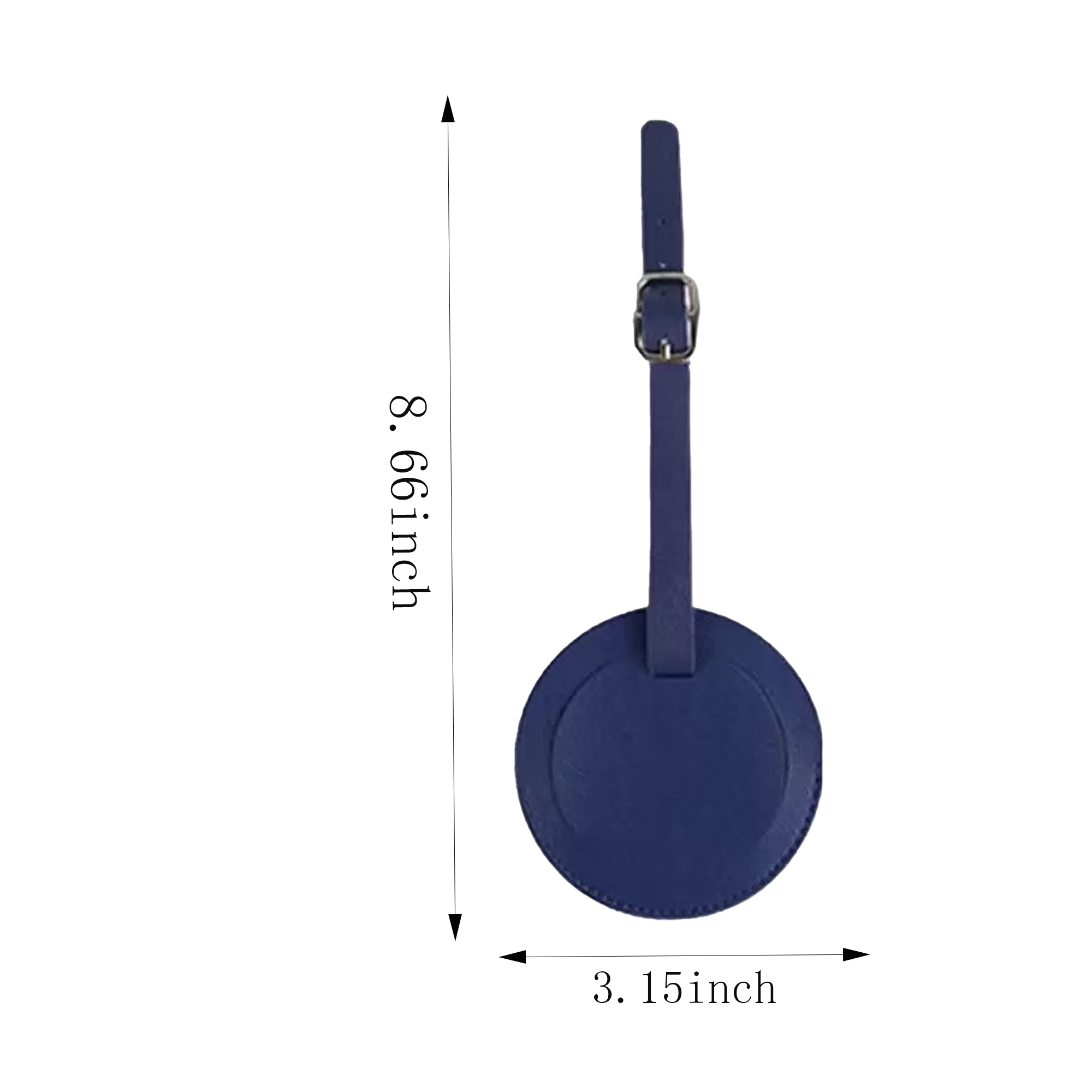 Round PU Leather Baggage Tag 3