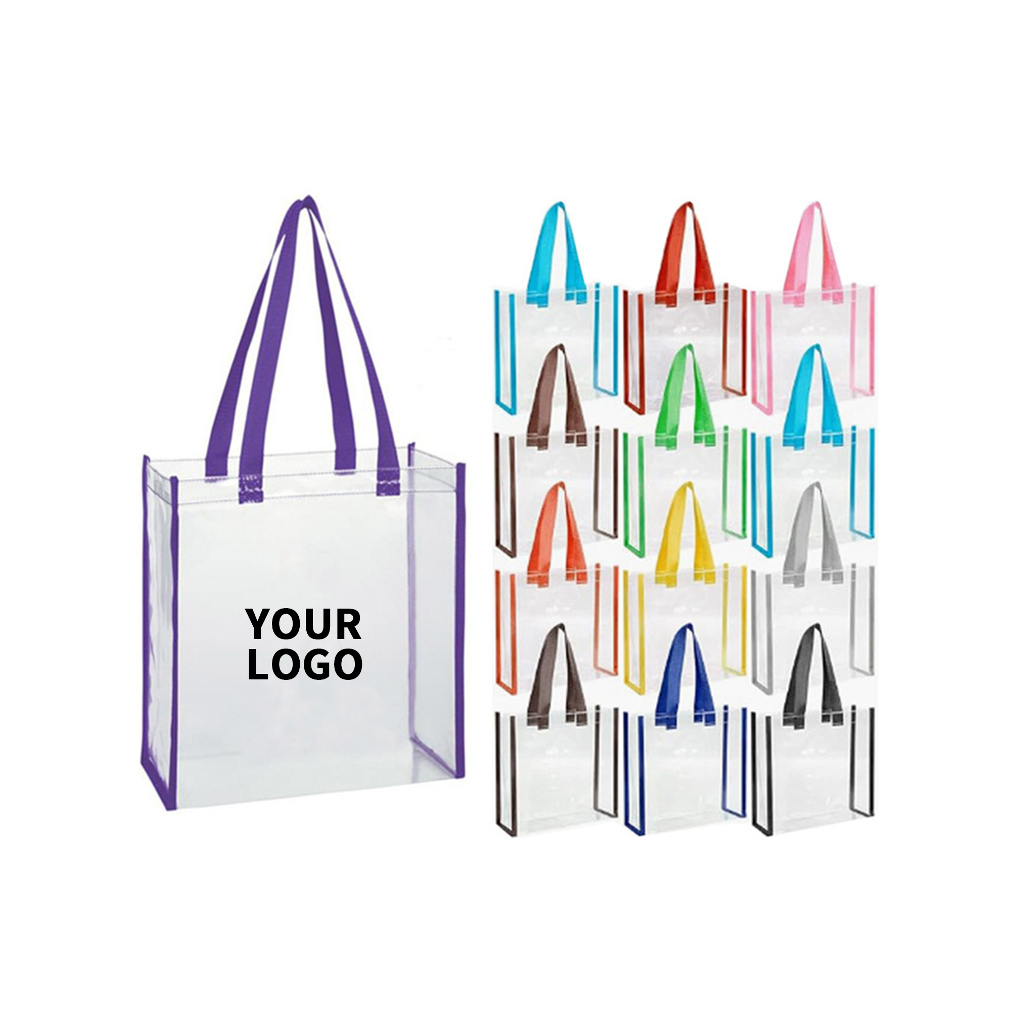Clear PVC Stadium Tote Bag With Long Handles 5