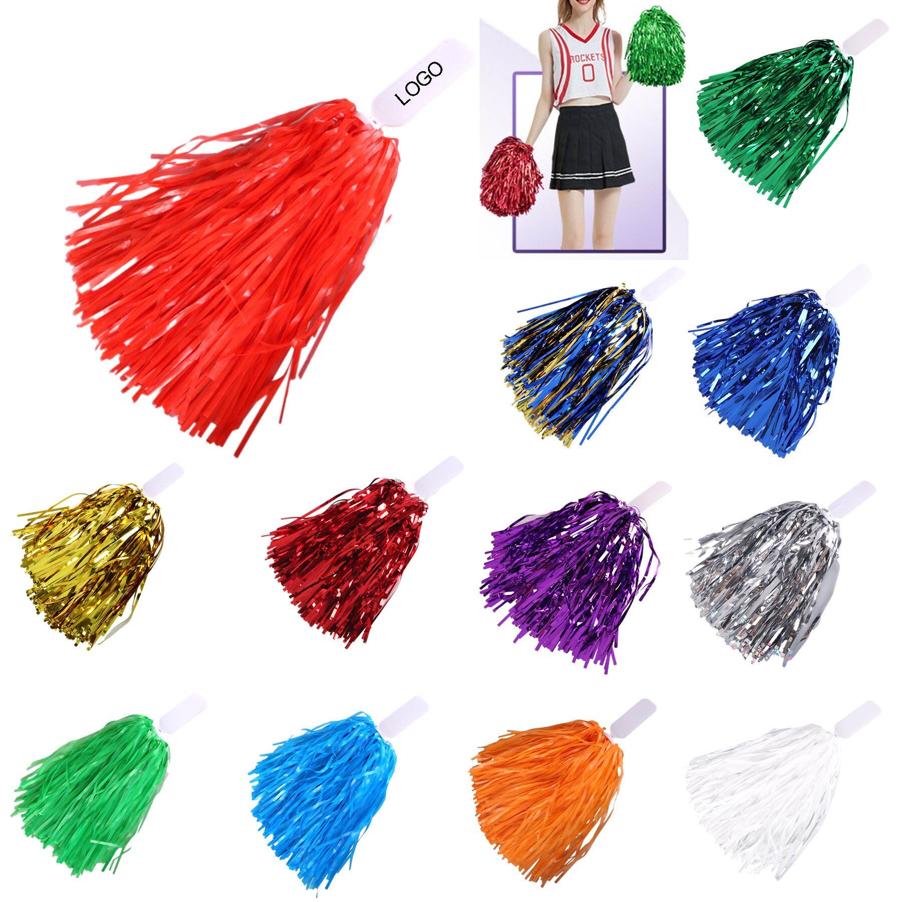 Plastic Cheer Poms 6