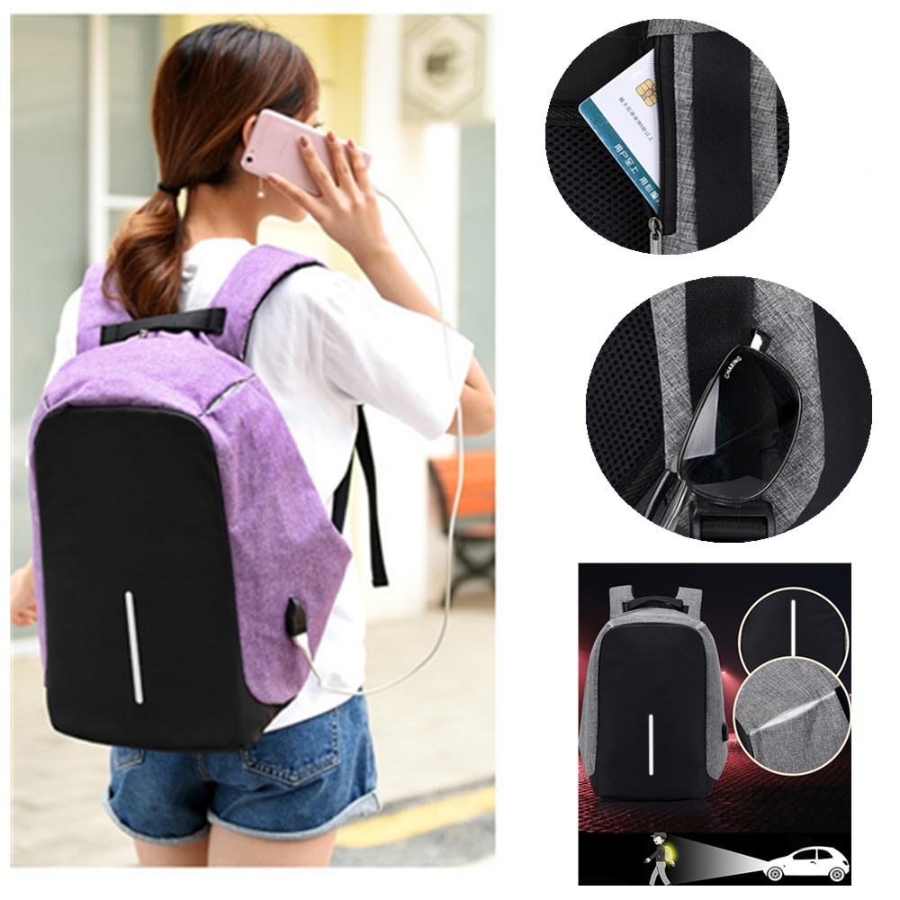 15.6'' Anti theft backpack with USB Charging Port 1