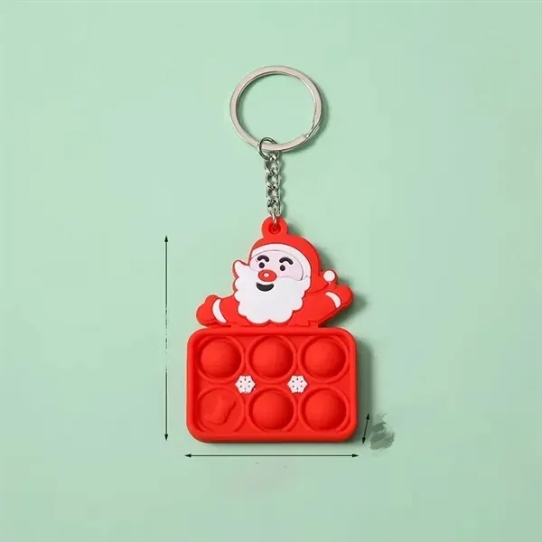Christmas Ornament Push Bubble Pop Toy Keychain 8