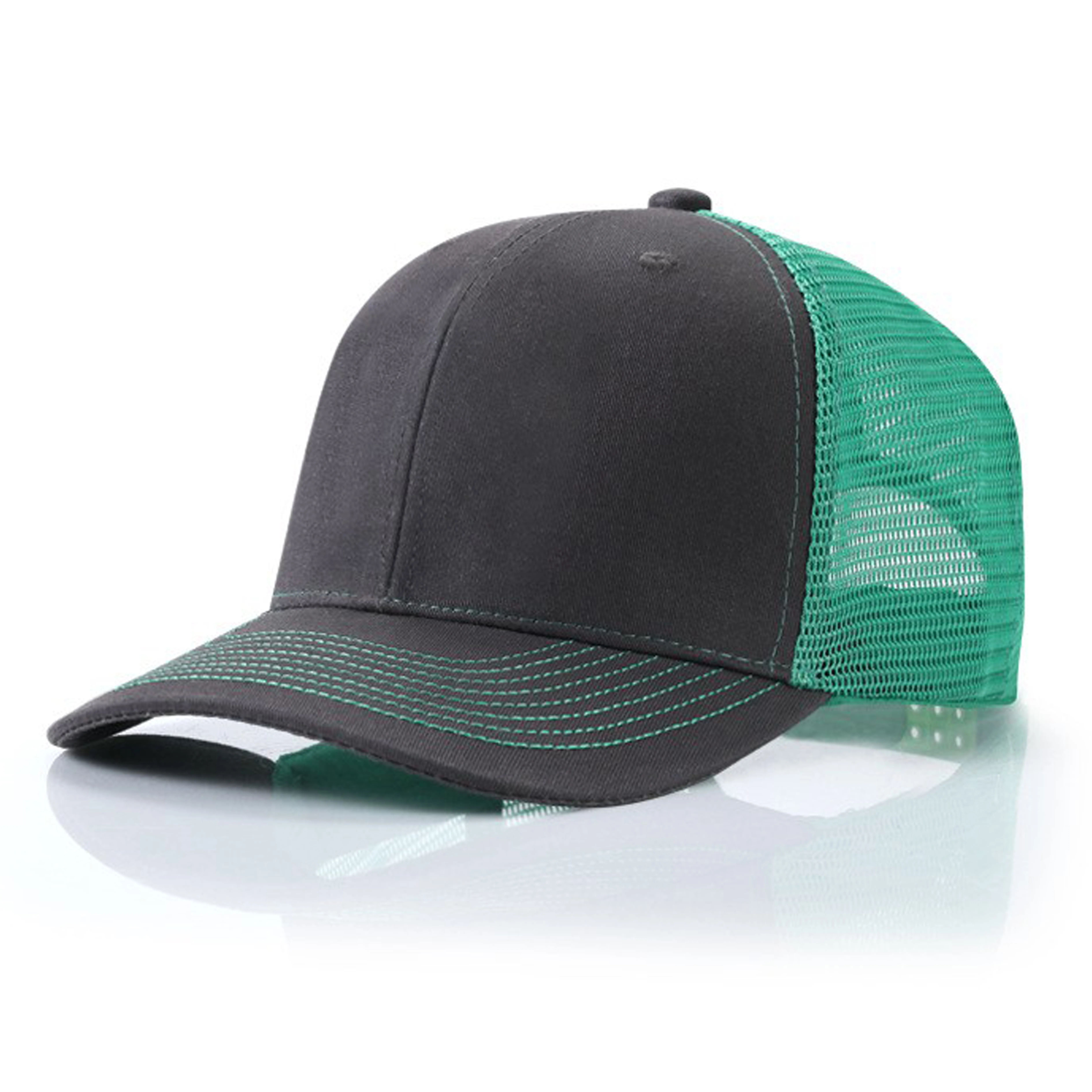 Flat Bill Trucker Cap w/ Mesh 7