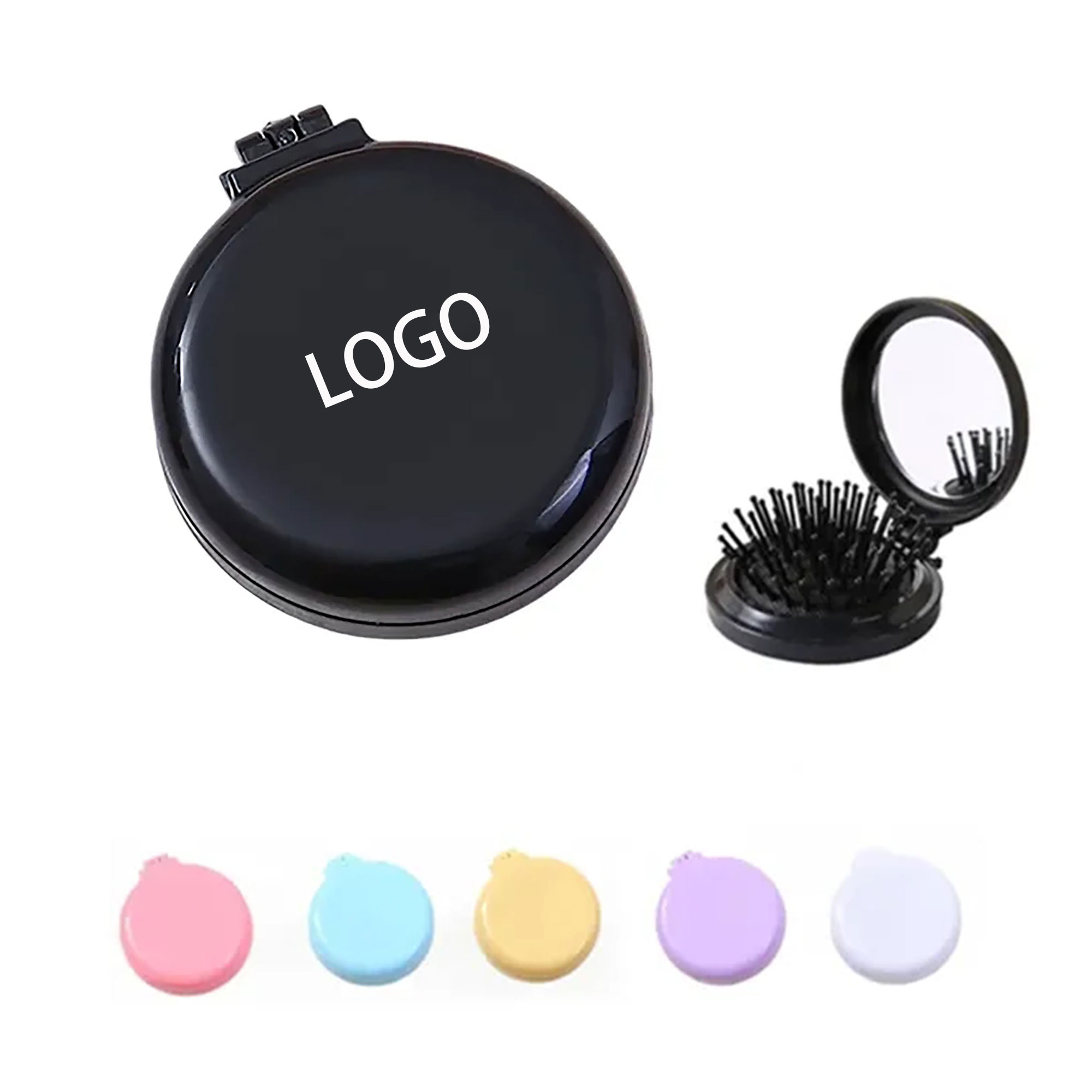 Mini Folding Mirror Portable Air Cushion Comb 4