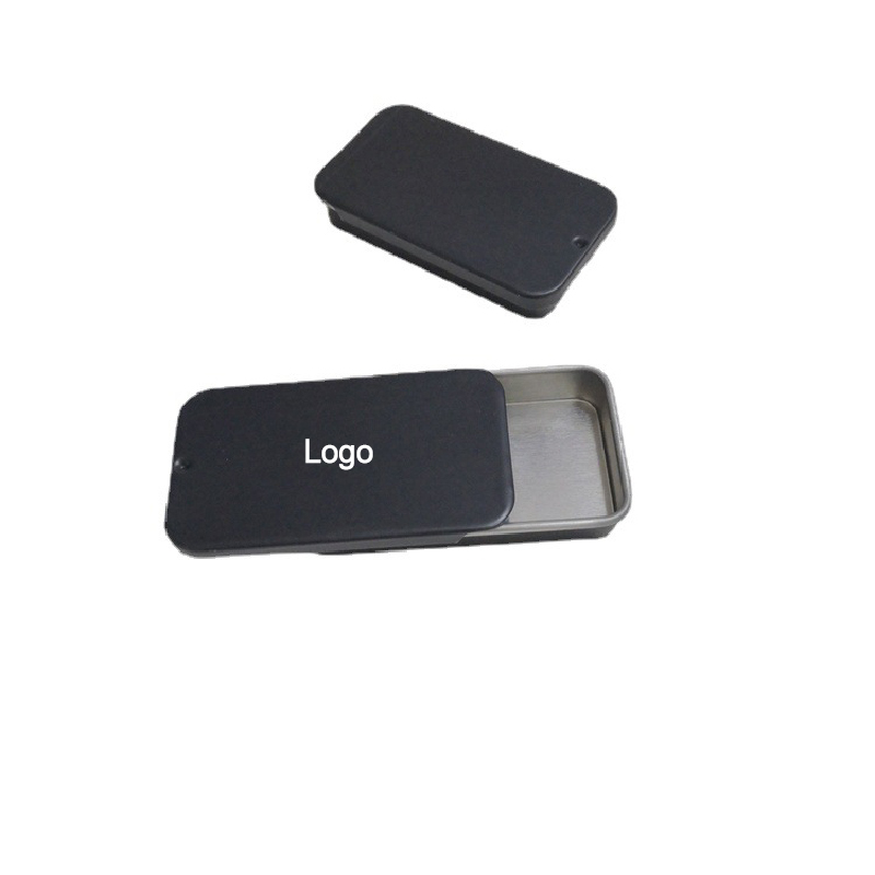 Mini Slide Black Tin Box 2