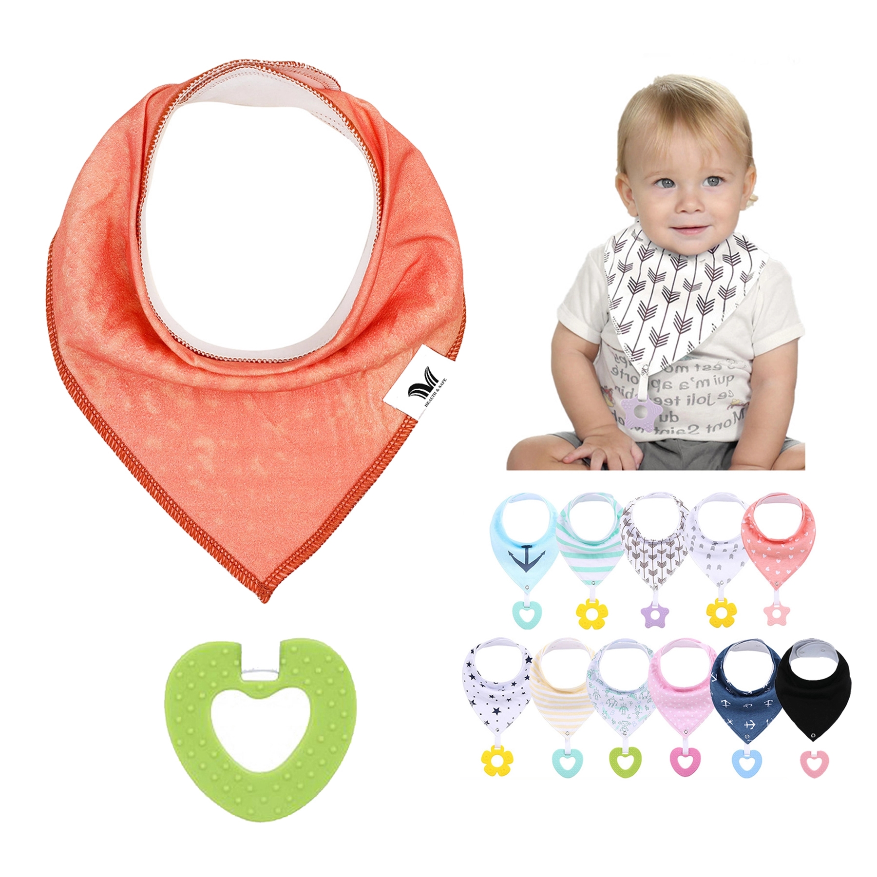 Cotton Baby Bandana Drool Bibs Teething Toys 2