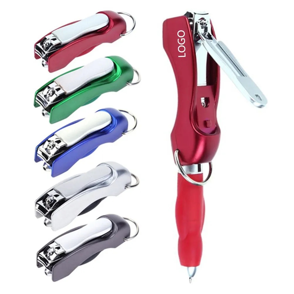 Folding Ballpoint Pen With Nail Clipper 6