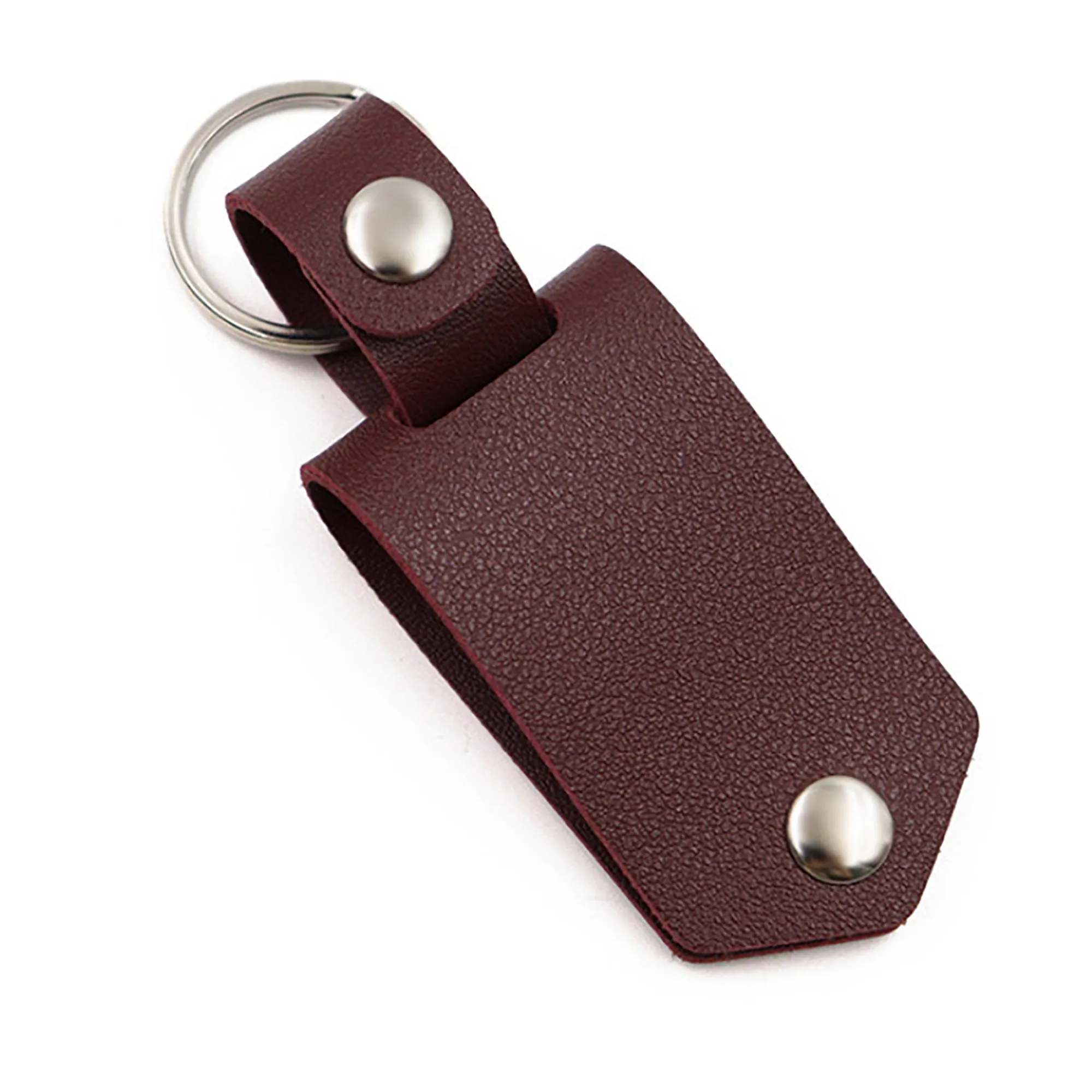 Water Resistant PU Leather Photo Keychain for Travel 8