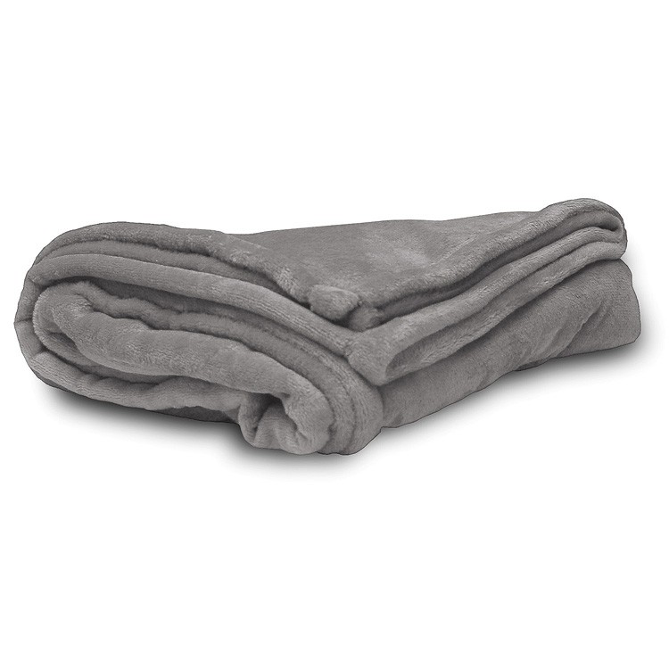 Gray Micro Fleece Throw Blanket 2