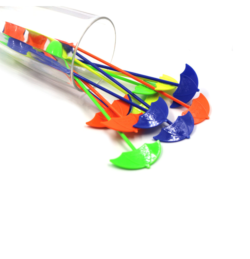 Umbrella plastic wine mixing stick 3