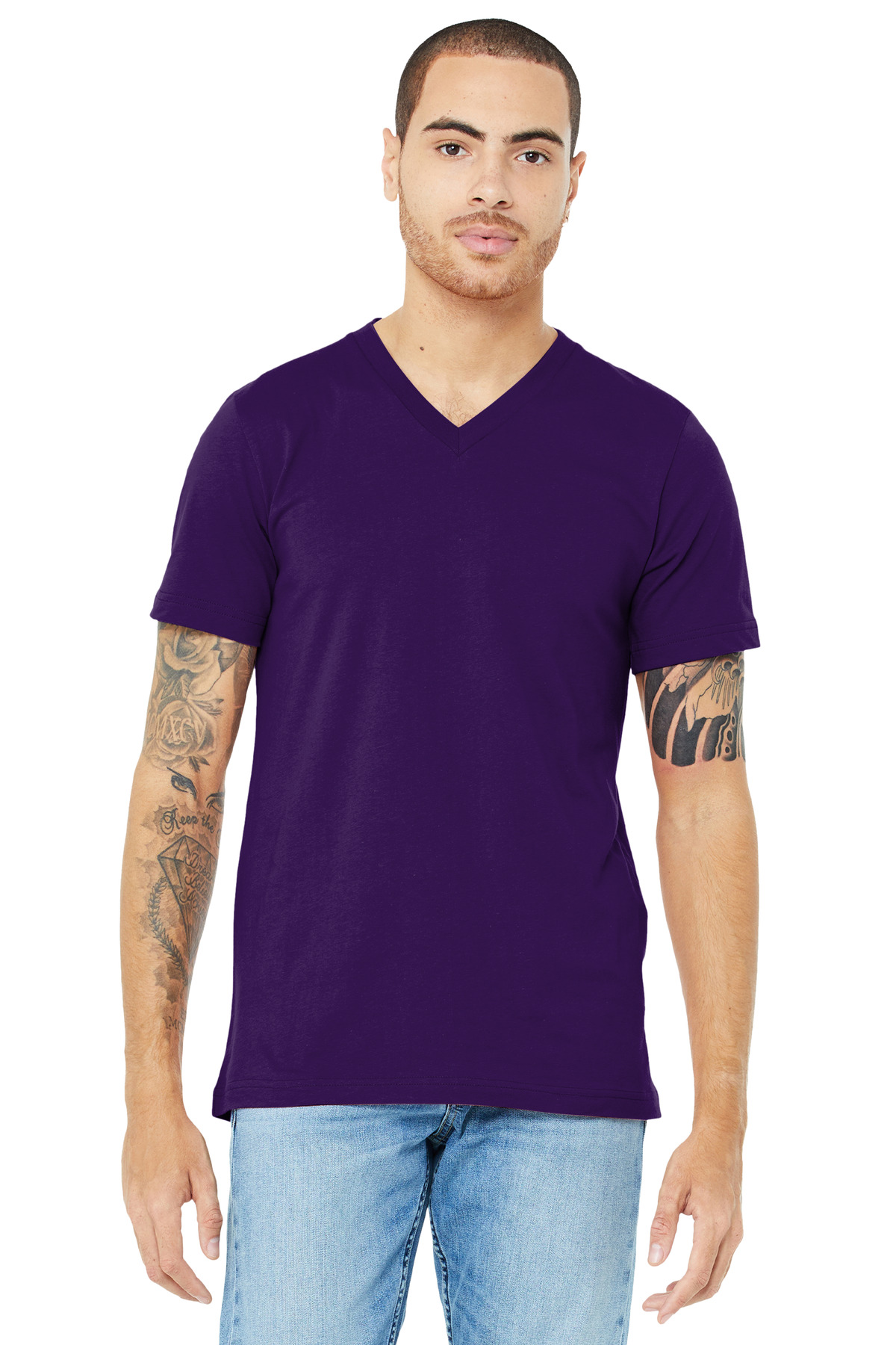 BELLA+CANVAS Unisex Jersey Short Sleeve V-Neck Tee. BC3005 45