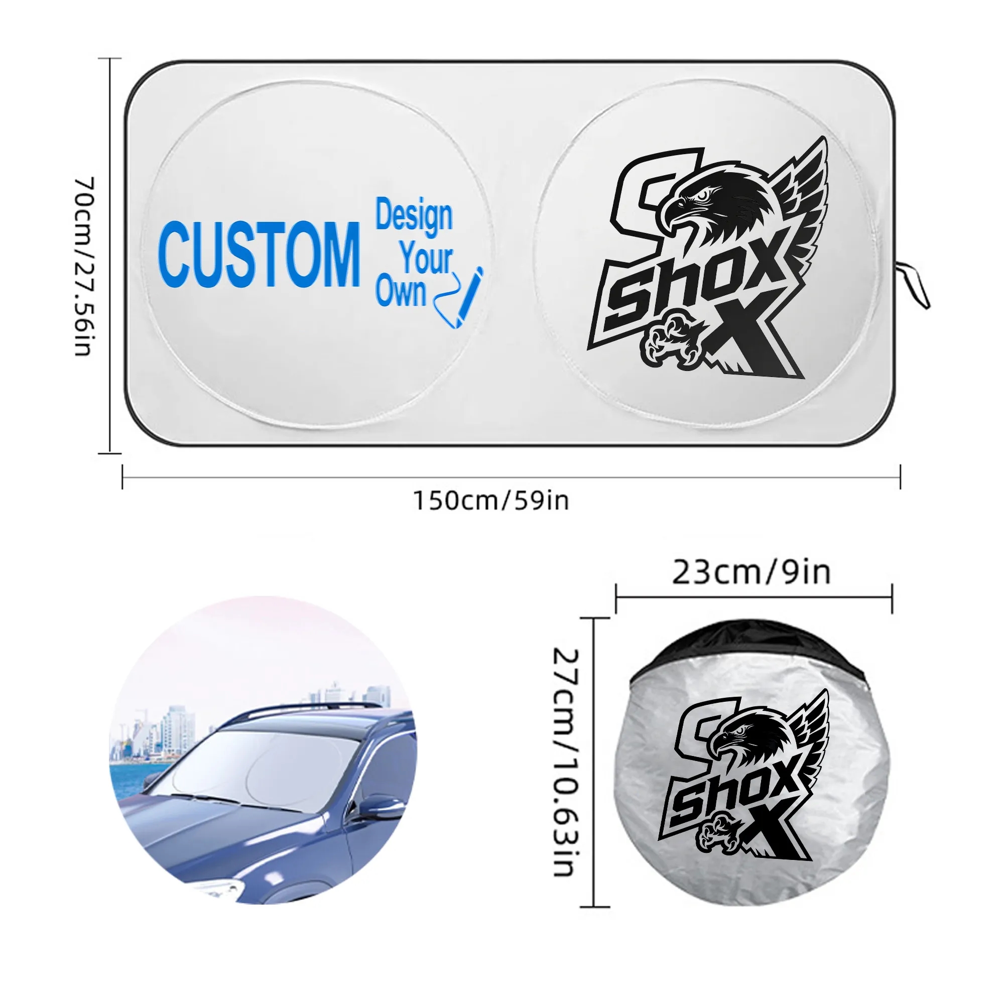 MOQ 5 The Car Shade - UPF-50 UV Windshield Sunshade 2