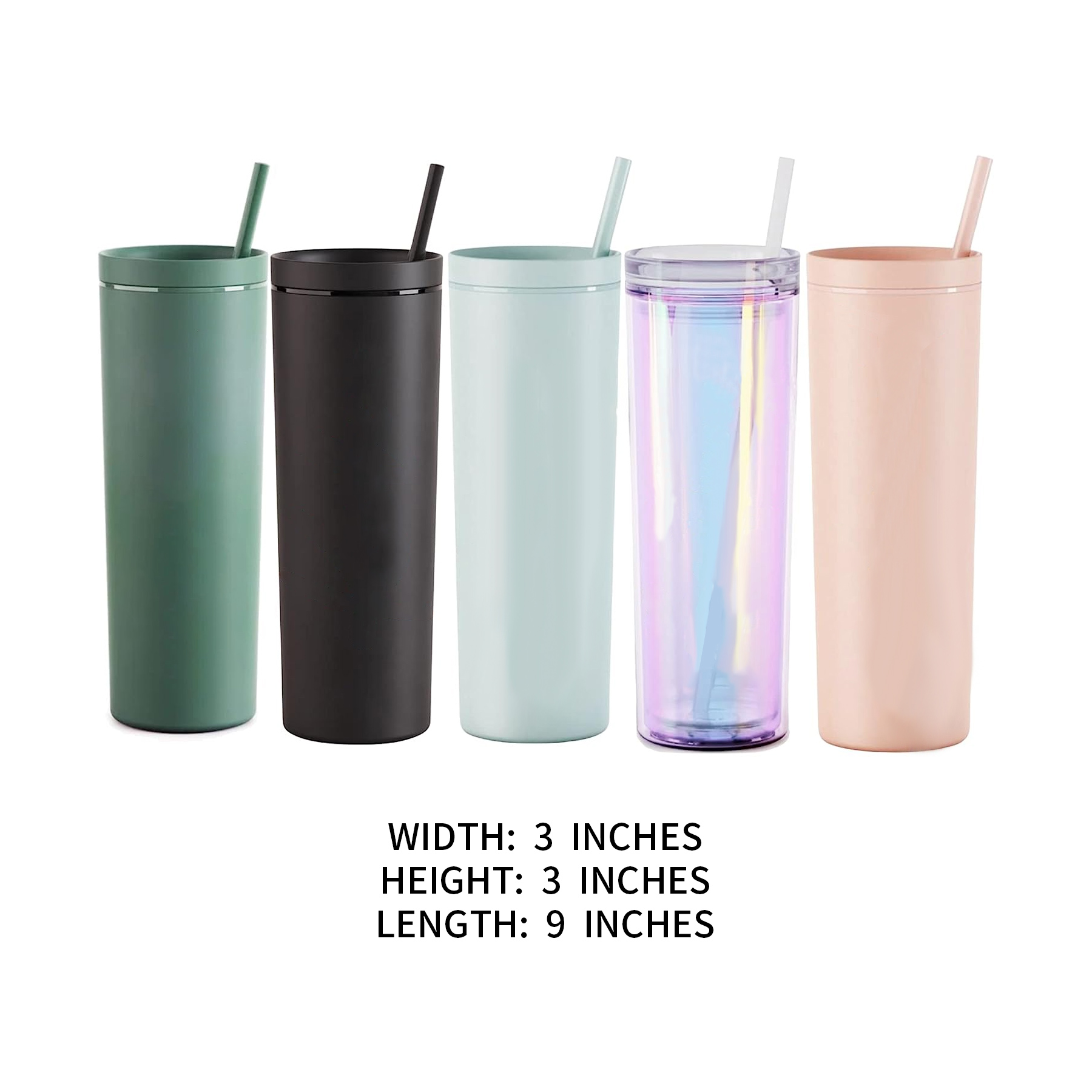 Personalized Tumbler With Lid and Straw Holographic 15 oz 3