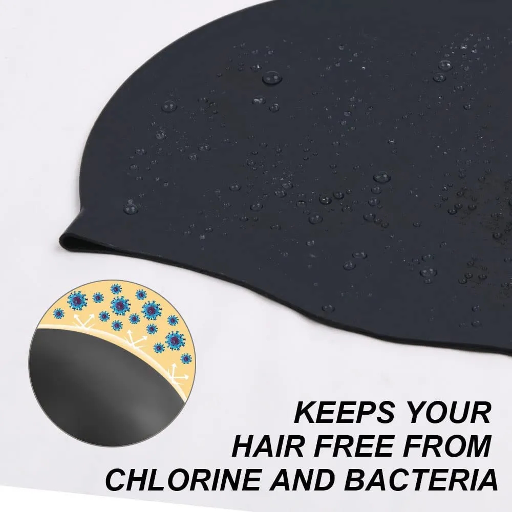 Swimming Caps for Long Hair Women, Cover Ears Adult Youths 10