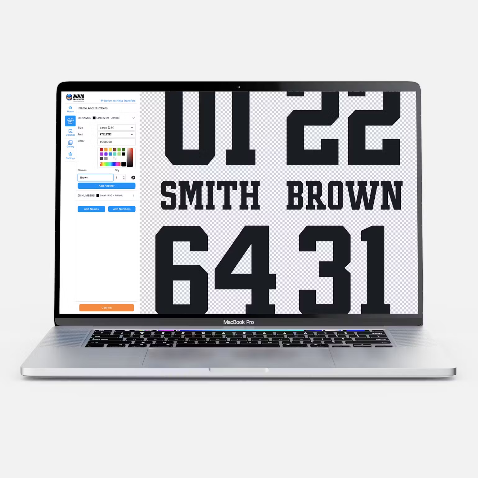 Names & Numbers DTF Transfers 2