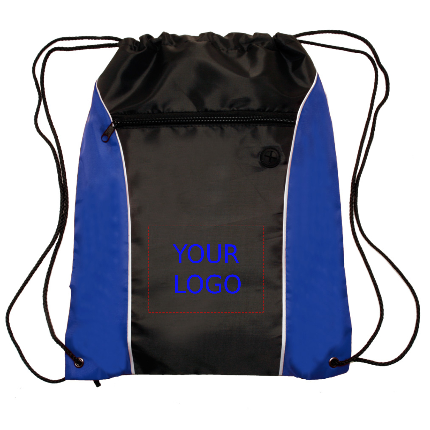 Two Tone Drawstring Backpack with Earphone Eyelet 9