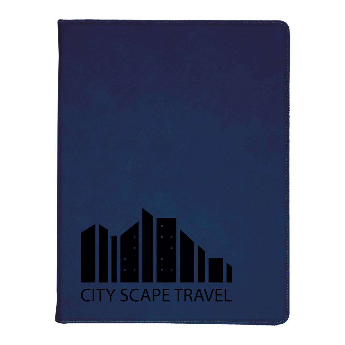 9" x 12" Leatherette Blue/Black Portfolio