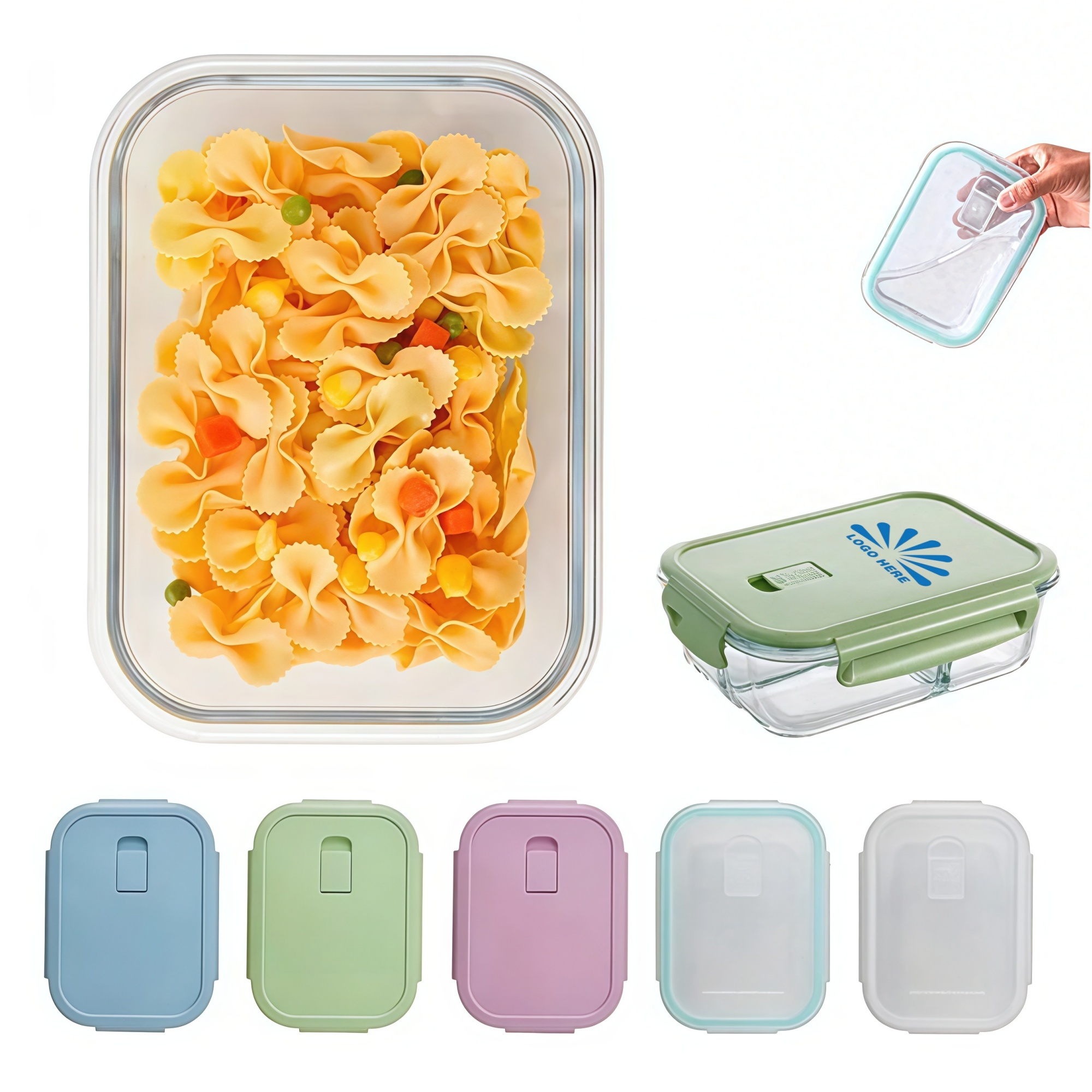 Glass Lunch Box Bento Food Storage Containers 2