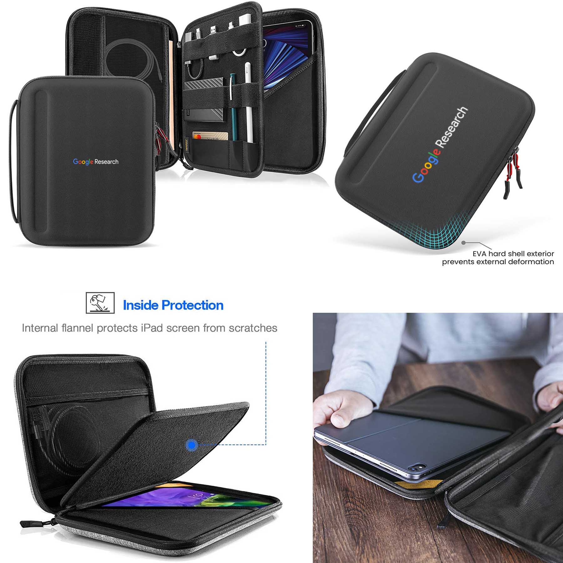 iBank® Waterproof Portable Hard Case for Tablets, Electronic Accessories Cable Organizer 2