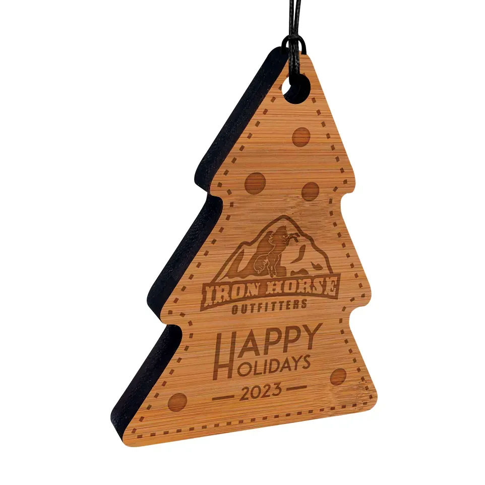 Custom Laser Etched Bamboo Ornaments 3