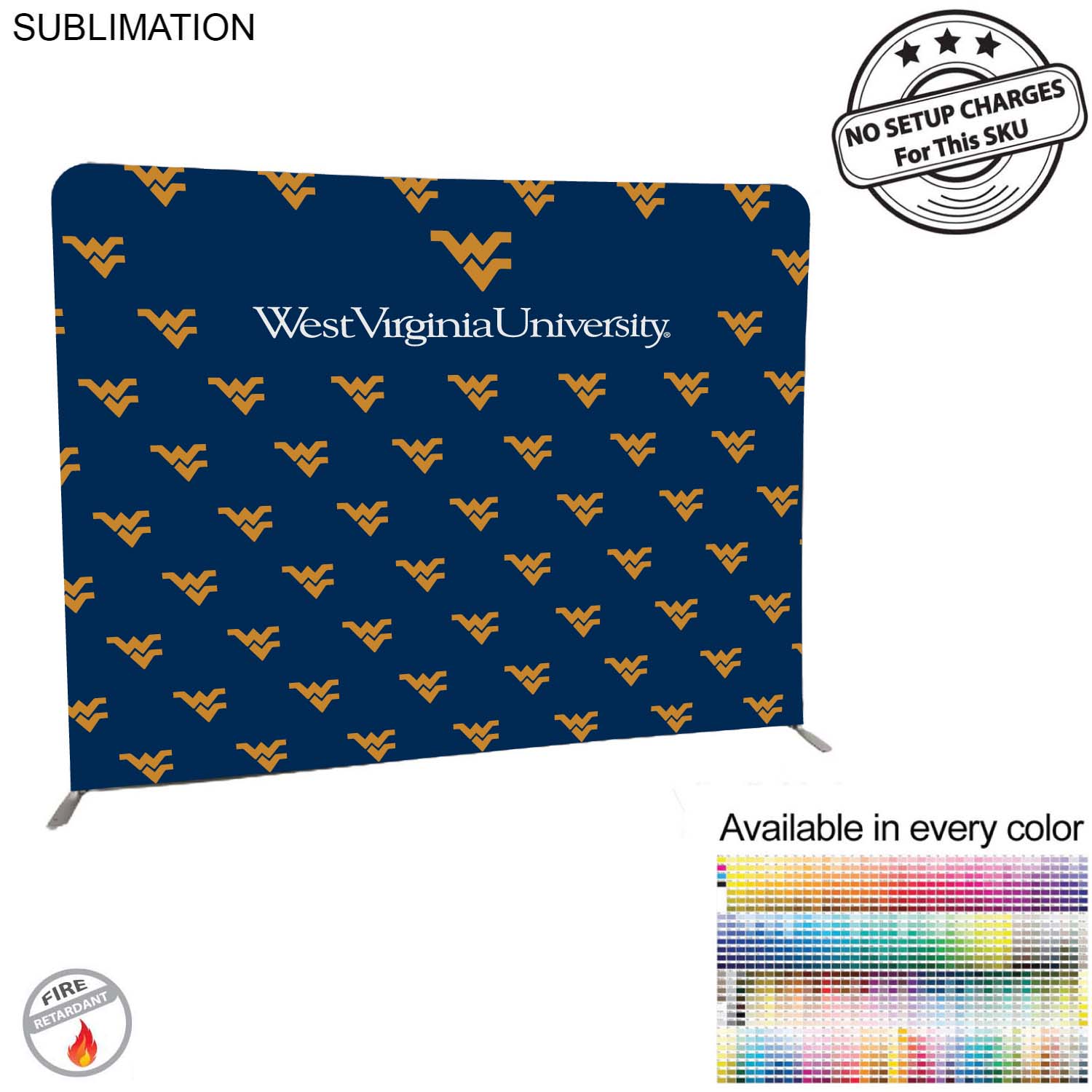 School University 8'W x 8'H EuroFit Tension Fabric Straight Wall Display Kit, Double Sided Graphics 4