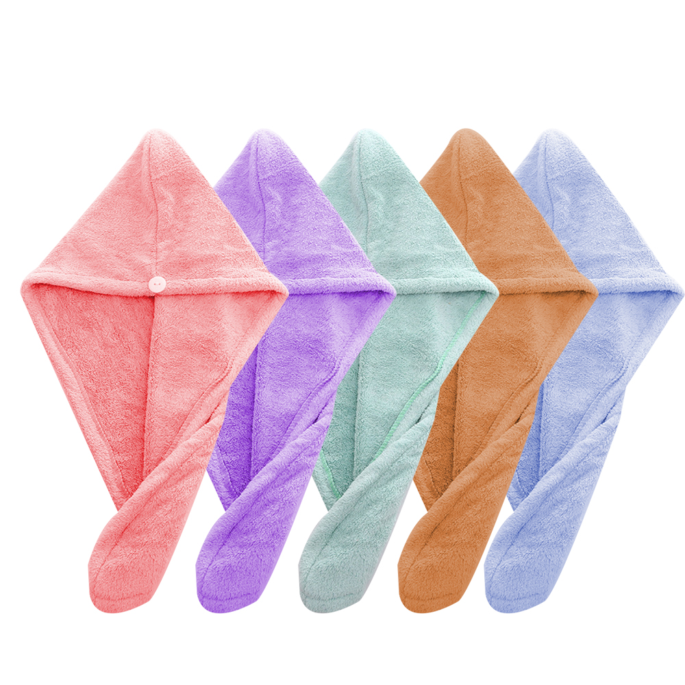 Coral velvet hair-drying cap absorbent dry hair towel