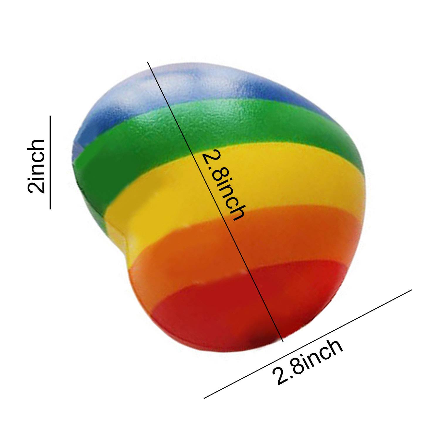 PU Rainbow Heart Stress Reliever Squeeze Ball 3