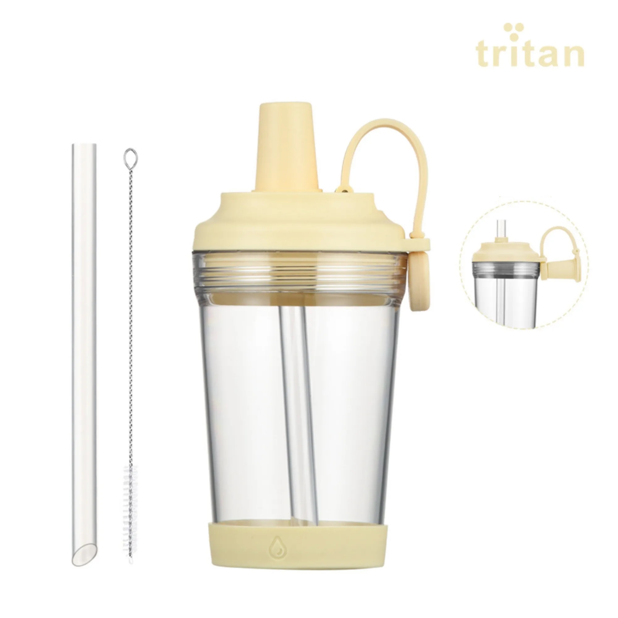 17oz Tritan Magnetic Handle Straw Cup 4