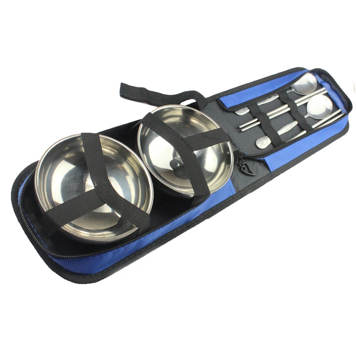 Outdoor Stainless Utensils Picnic Bag Camping Tableware Kit 4