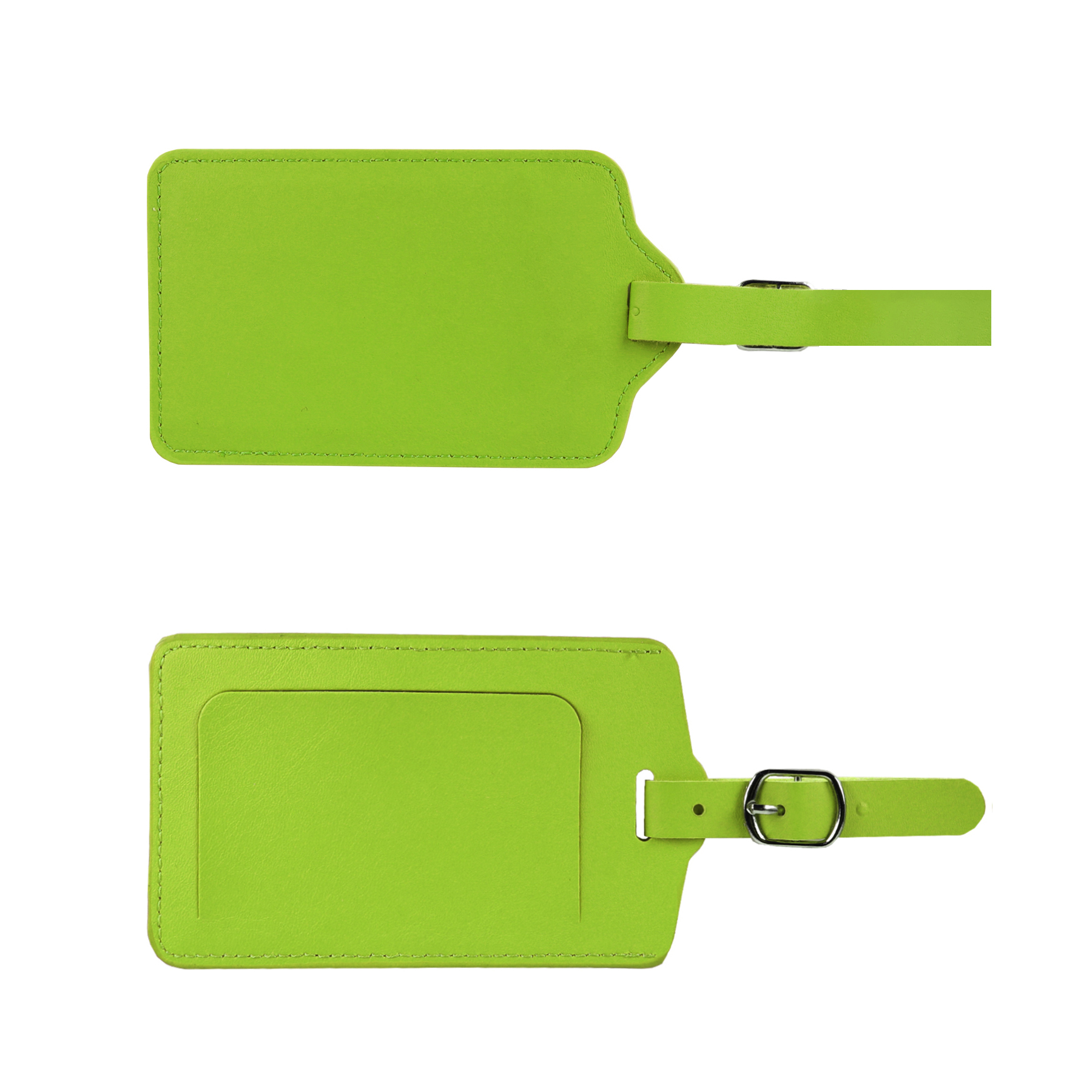 Flip Open PU Leather Luggage Tag 3