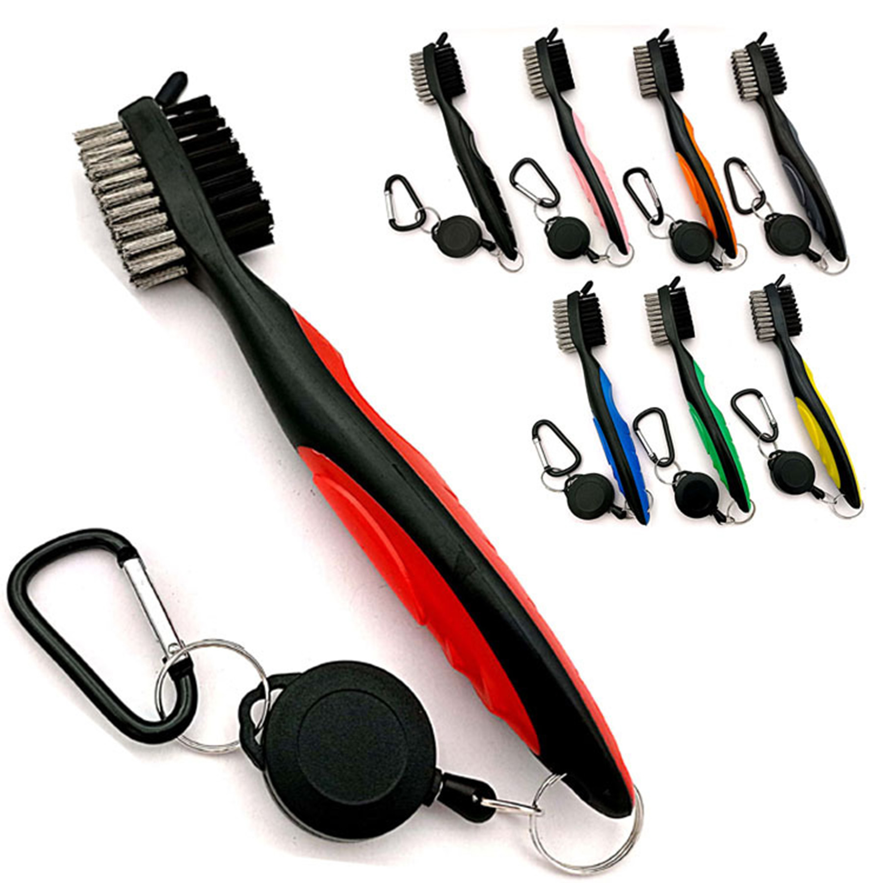 Retractable Golf Club Brush Groove Cleaner 1