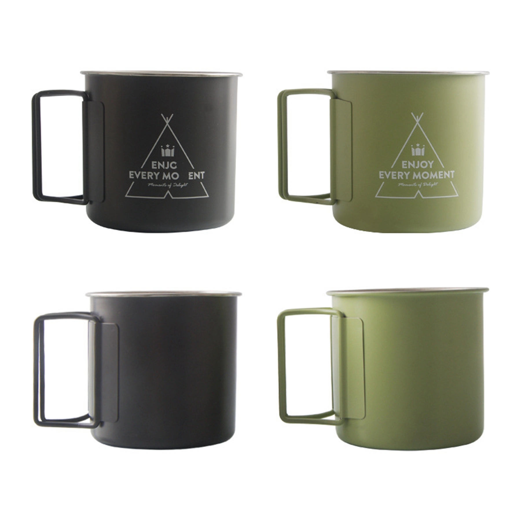 11 Oz. Stainless Steel Folding Handle Coffee Cup 4