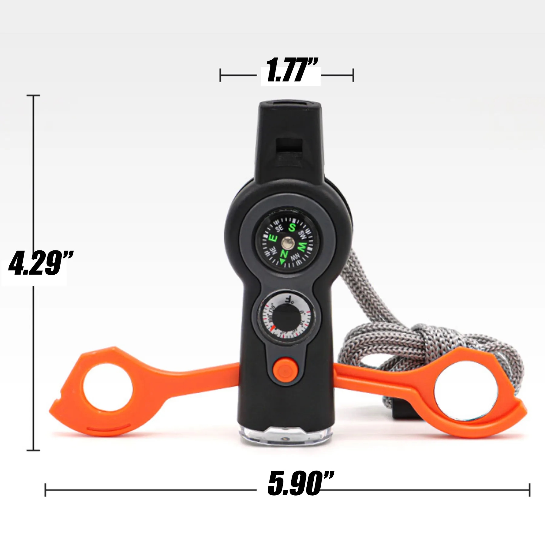 7-in-1 Multi-Purpose Survival Multi-function Safety Whistle 4