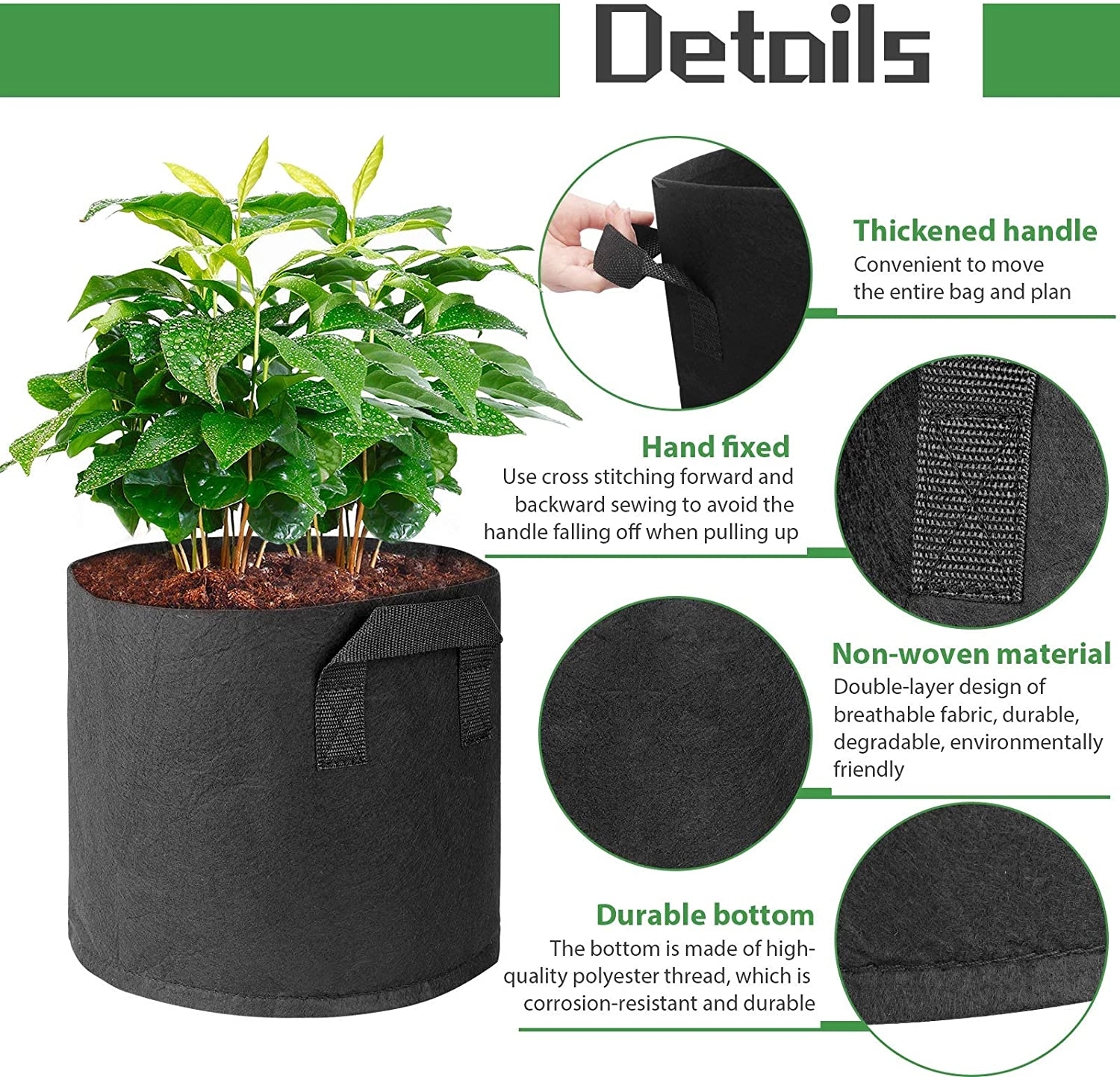 4 Gallon Garden Planting Bags 6