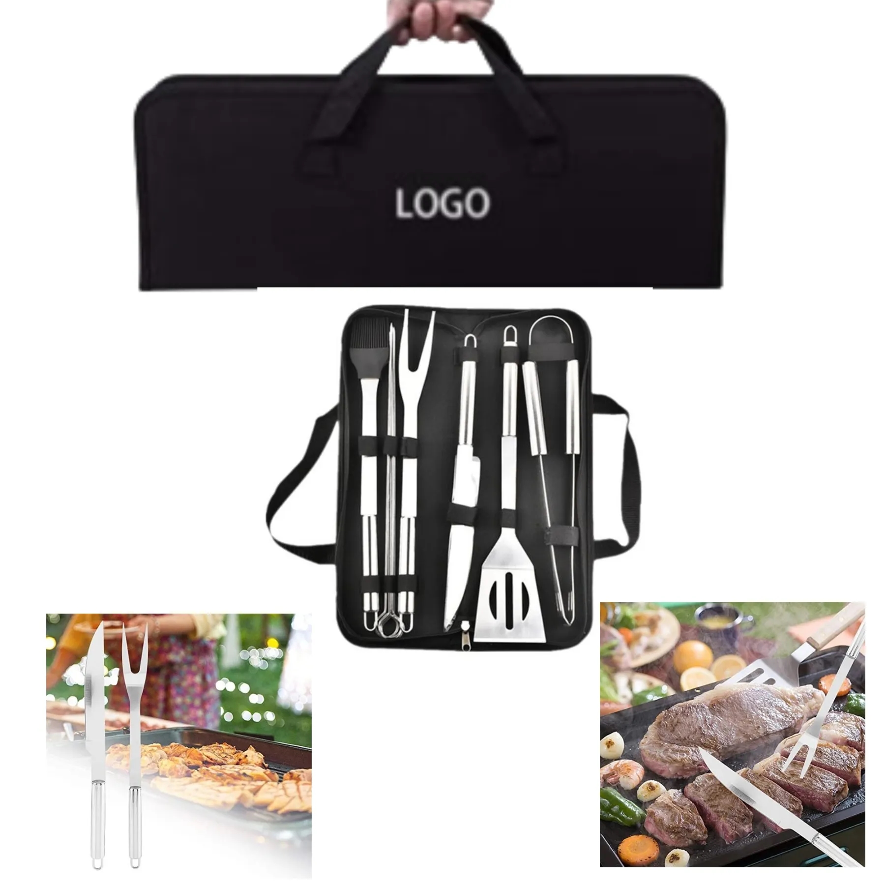 Stainless Steel Grilling Tools 9PCS Set 2