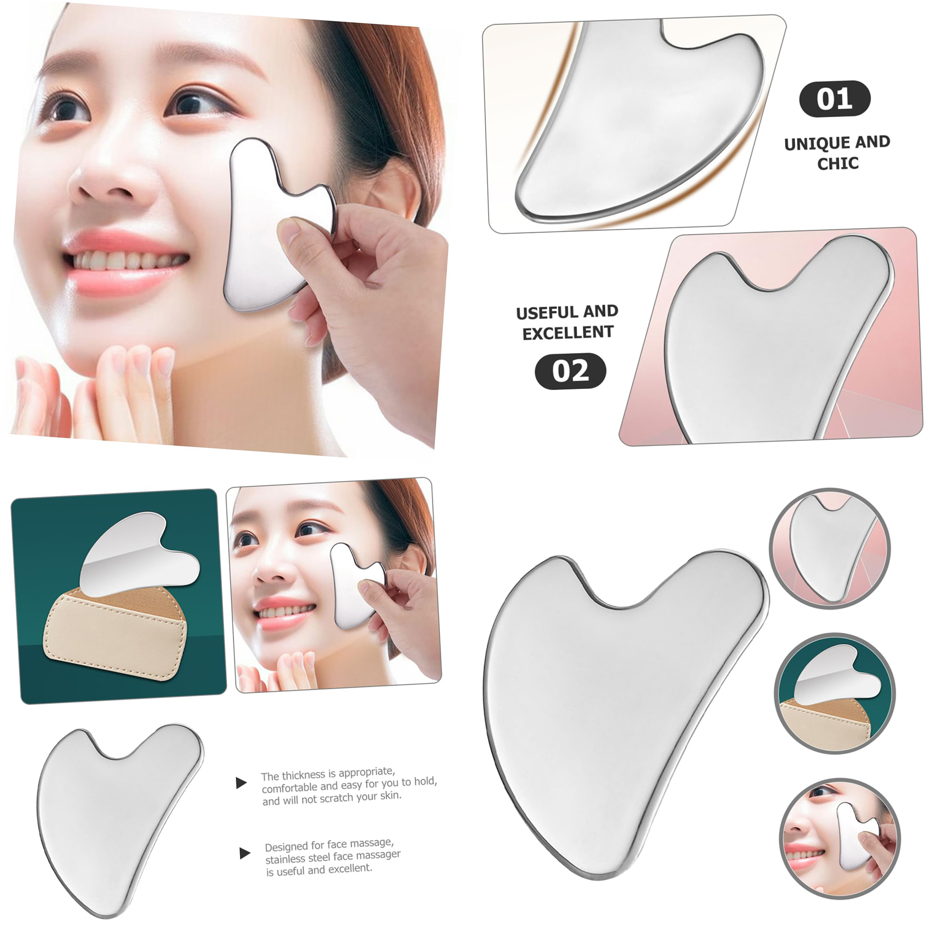Stainless Steel Foundation Spatula Facial Mud Blending Scrapper 2