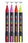 POSCA 4 Piece Neon Marker Set with Bag 25