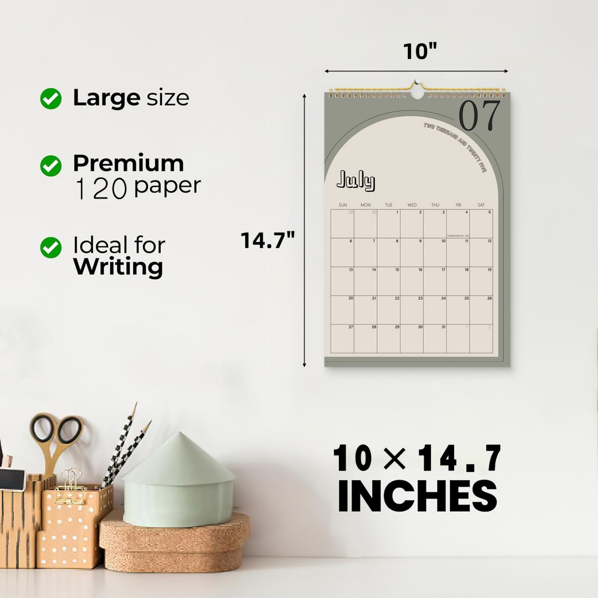 18 Months 14.7"*10" Wall Calendar From Jan 2025 To June 2026 4