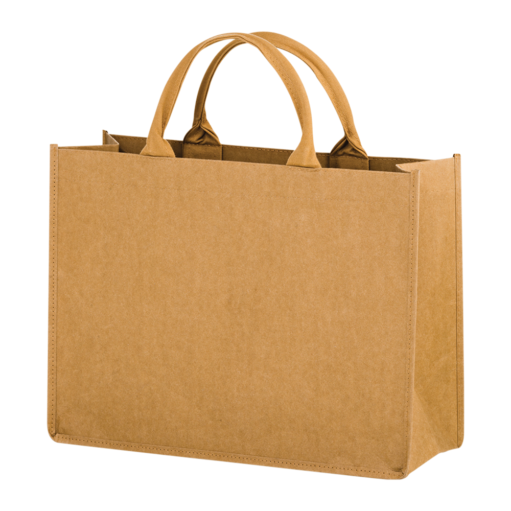 2-Bottle Horizontal Washable Kraft Wine Tote 6