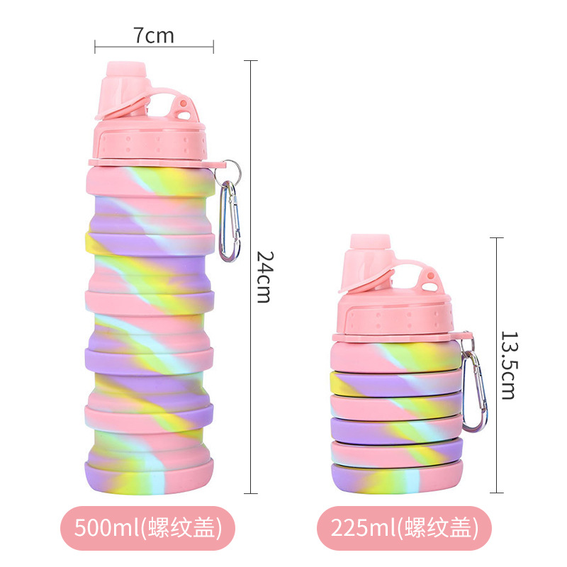 17oz Outdoor Sports Silicone Camouflage Collapsible Water Bottle 6