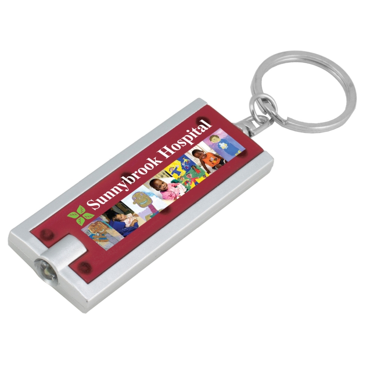 "Akari FC" PhotoImage ® Full Color Imprint Slim Keyholder Keylight with Bright White LED Light 5