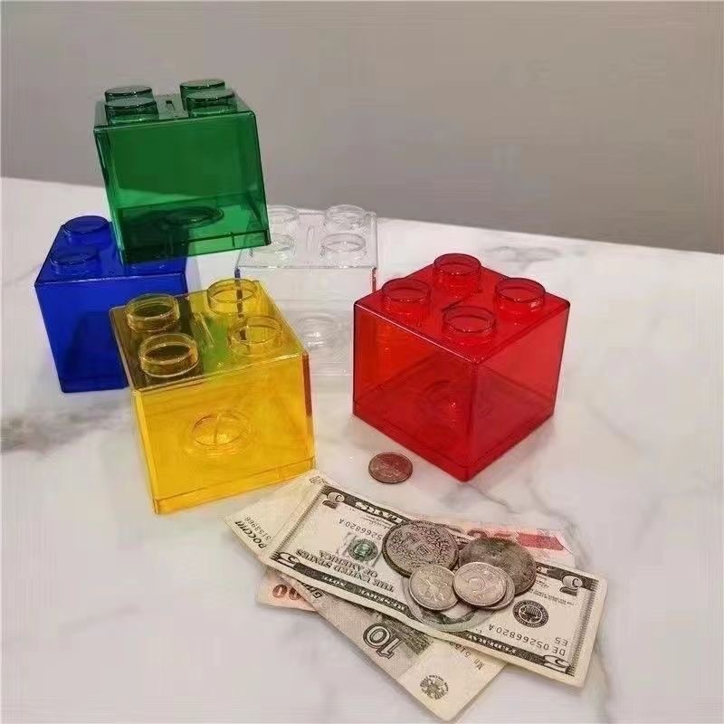 Translucent Stack Coin Bank/Lego Money or Savings Bank 13