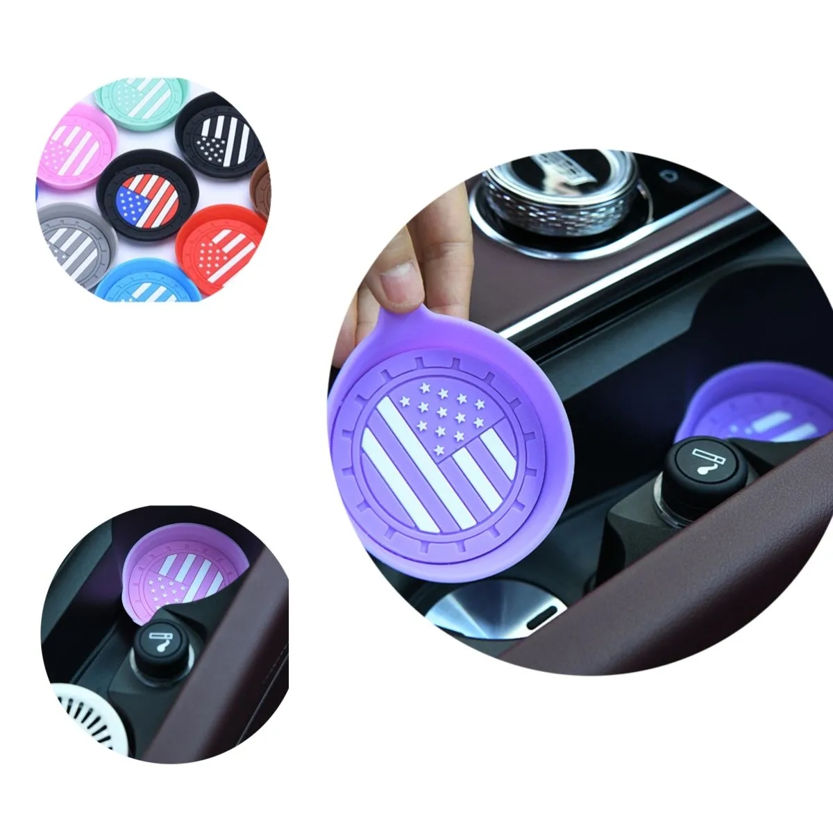 Anti-Slip Coaster Car Rubber Anti-Leakage Cup Holder 1