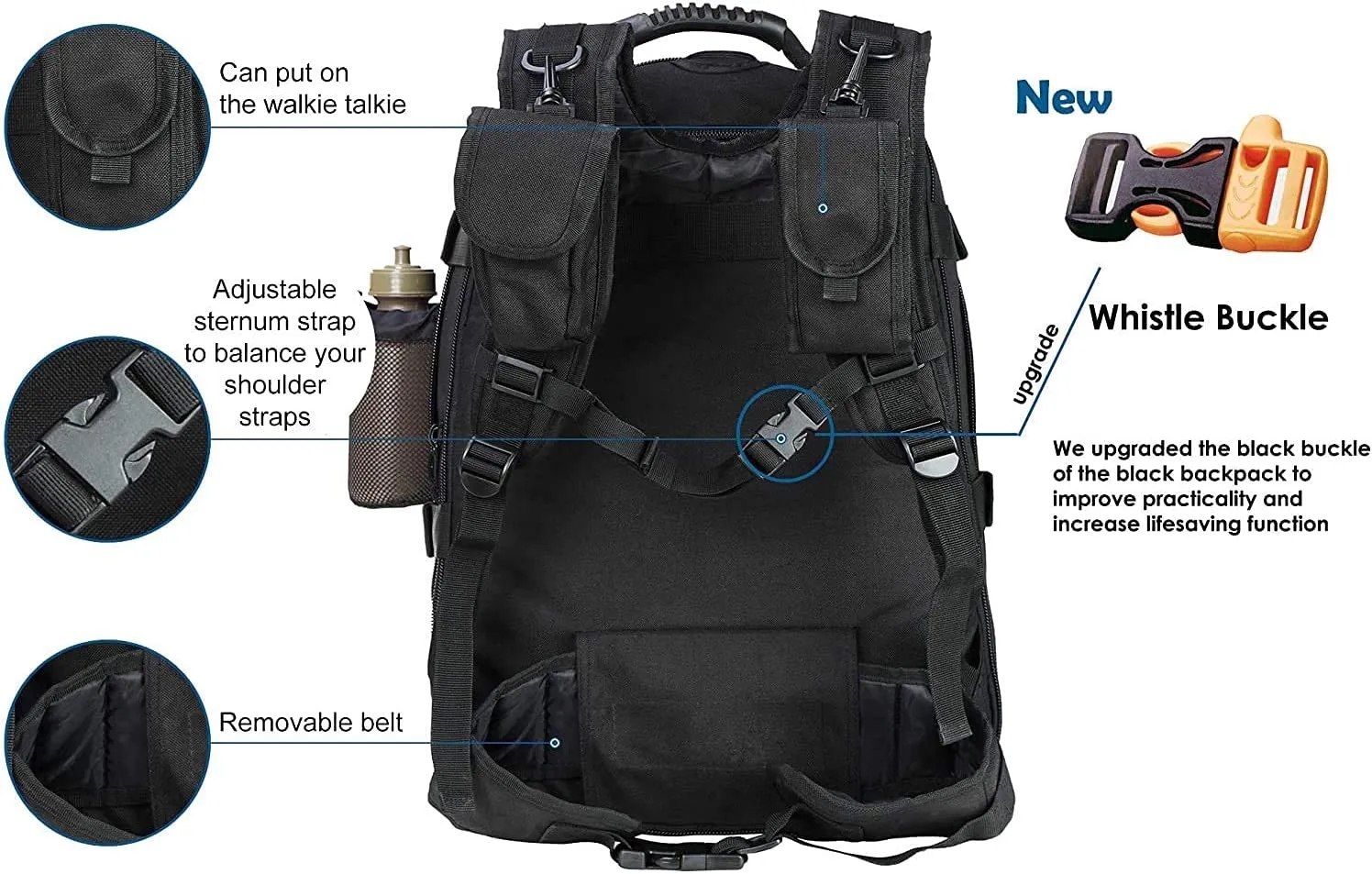 Tactical Hiking Expandable 39L-60L Backpack 3