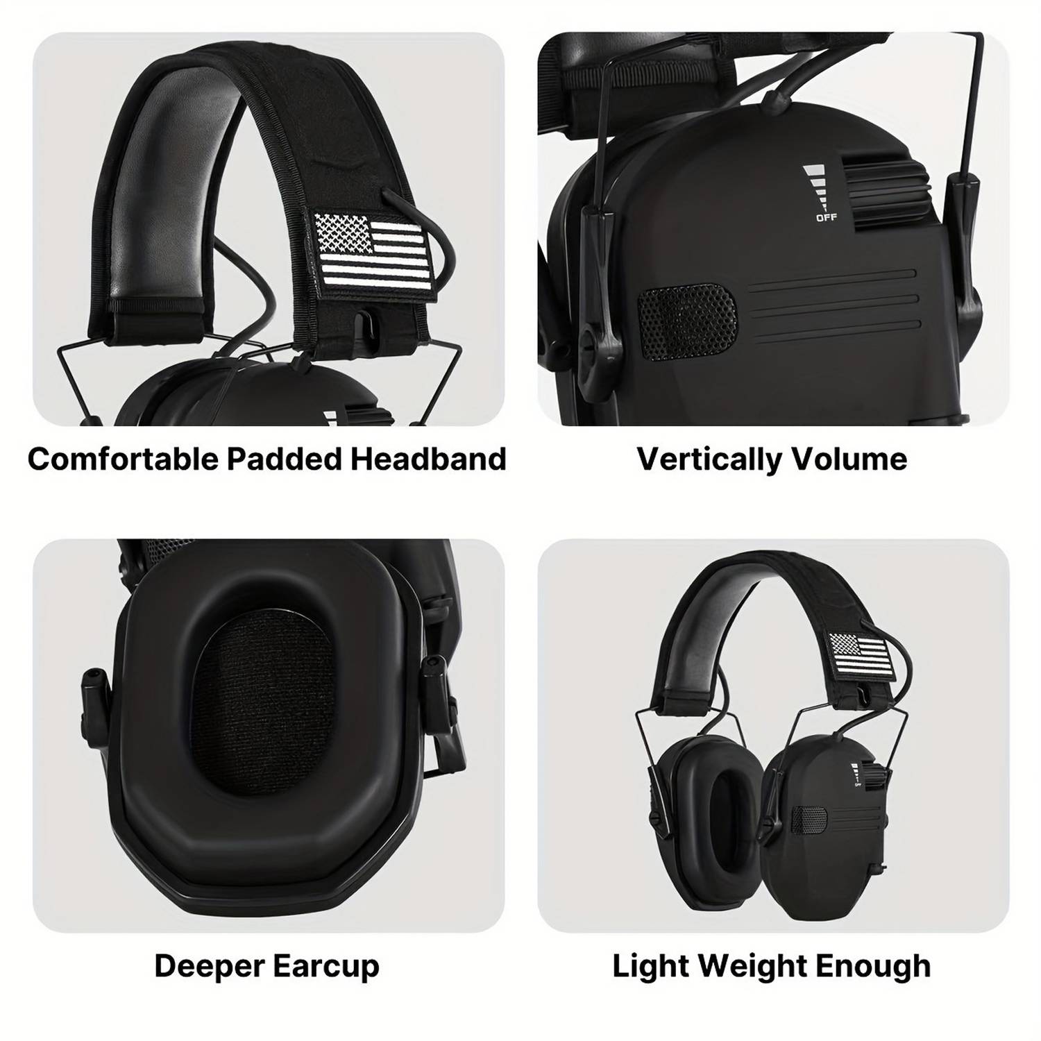 Tactical Noise Canceling Folding Protection Headset 2
