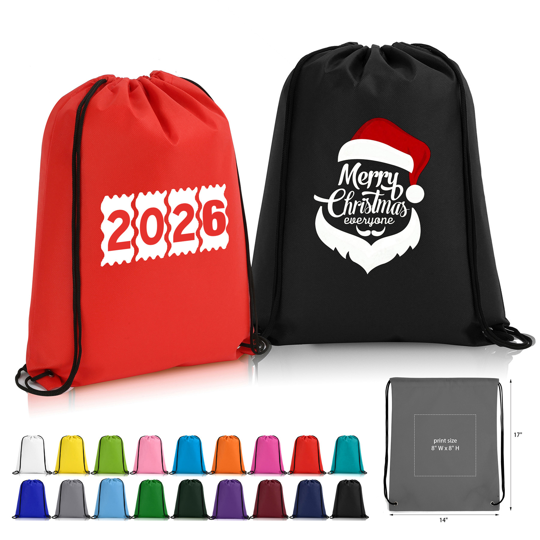 Non-Woven Custom Drawstring Backpack 18