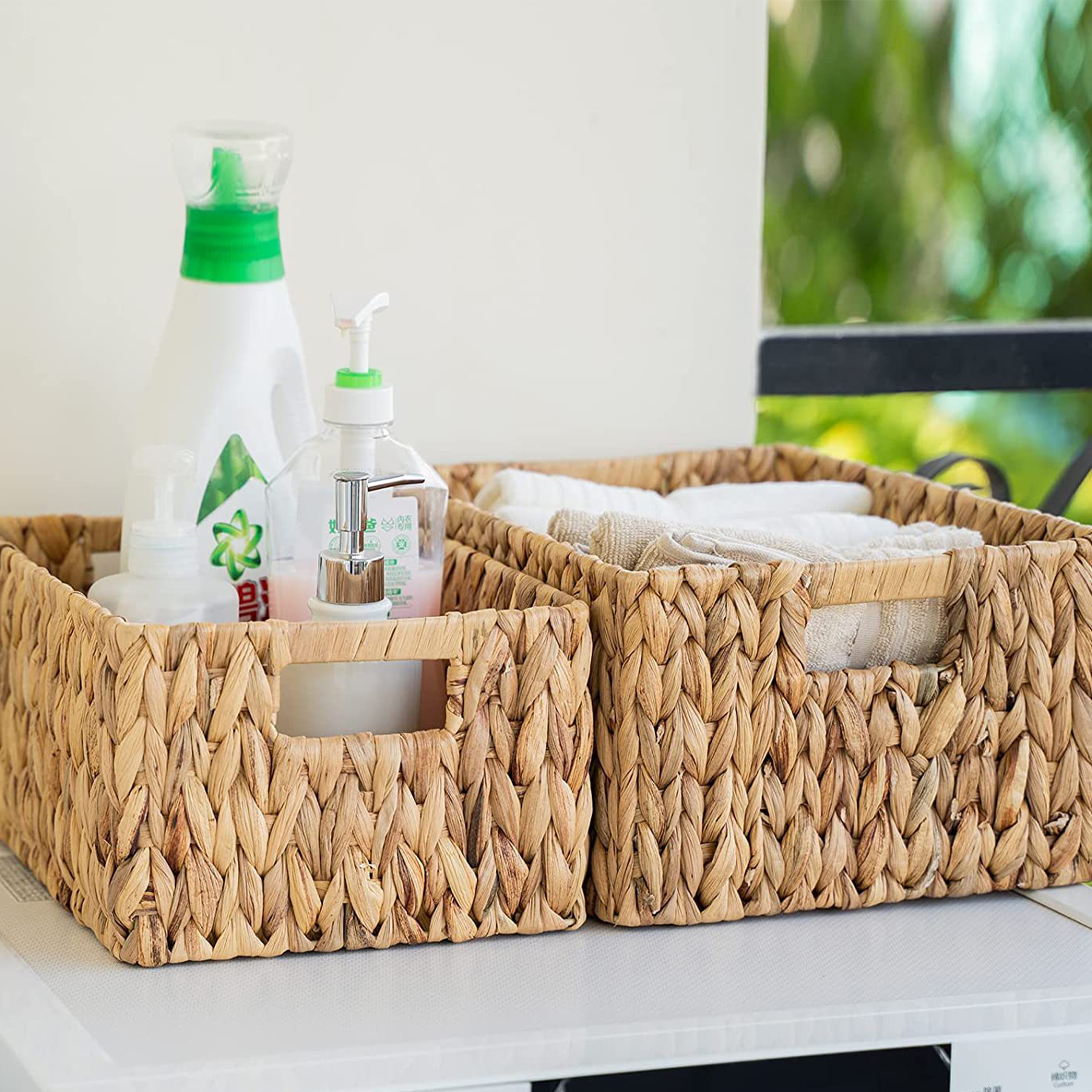 Water Hyacinth Storage Baskets with Lid 4